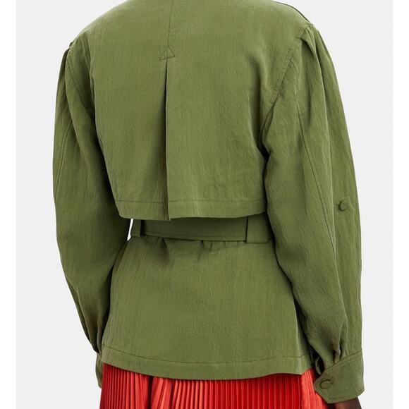 INTERMIX Utility jacket belted green size 14 - Picture 2 of 9